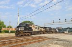 NS 4002 leads train 350 past Raleigh Union Station